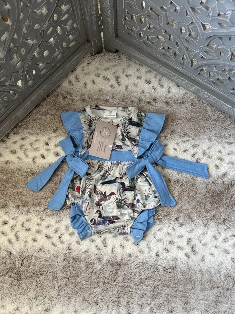 NWT! Ducks on water onesie baby girls 0-3 months girlhoodcore summer vacation
